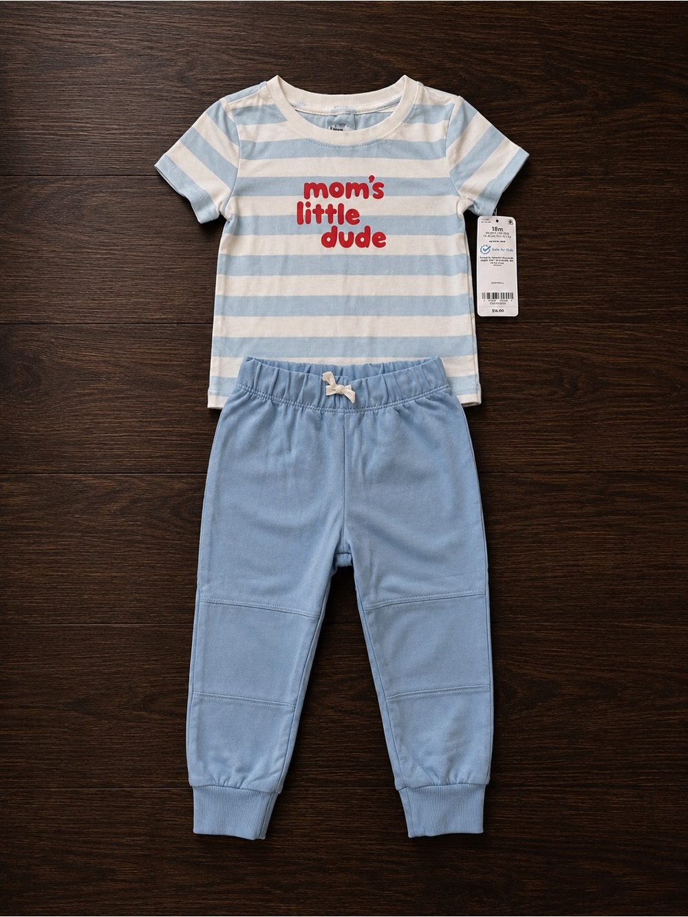 Carter’s 2-Piece “Mom’s Little Dude” Outfit – 18M